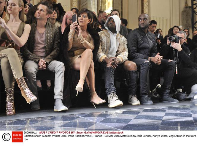 Kanye West na pokazie Balmain