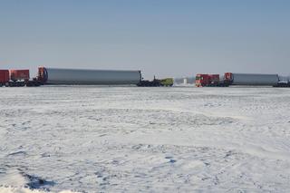 Wiatraki jadą na farmę wiatrową na Śląsku