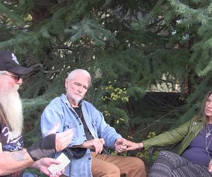 Chris Robinson z żoną i przyjacielem