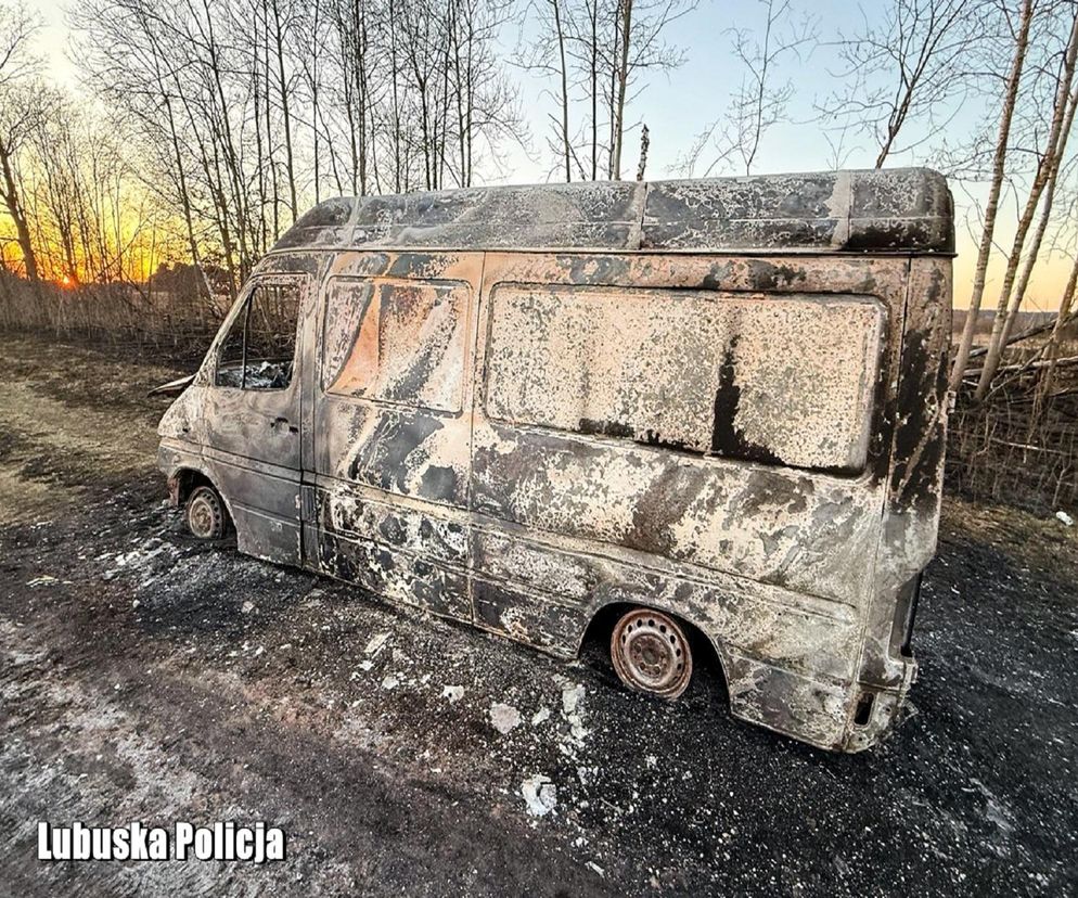 Ukradli a potem spalili kurierskiego busa. Trzech złodziei ujętych