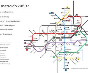 Warszawa plan metra 2050