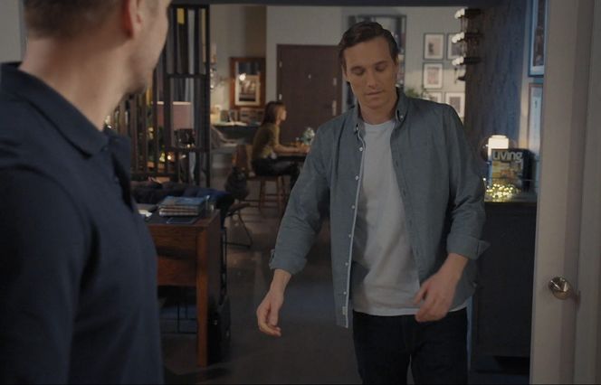 M jak miłość, odcinek 1874: Olek (Maurycy Popiel), Marcin (Mikołaj Roznerski)