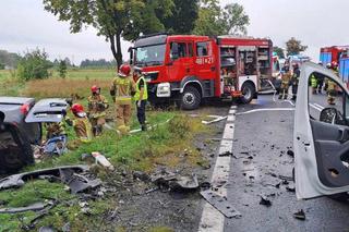 Kierowca dacii nie żyje. 41-latek i jego 8-letni syn zostali ranni. Straszny wypadek pod Prochowicami 