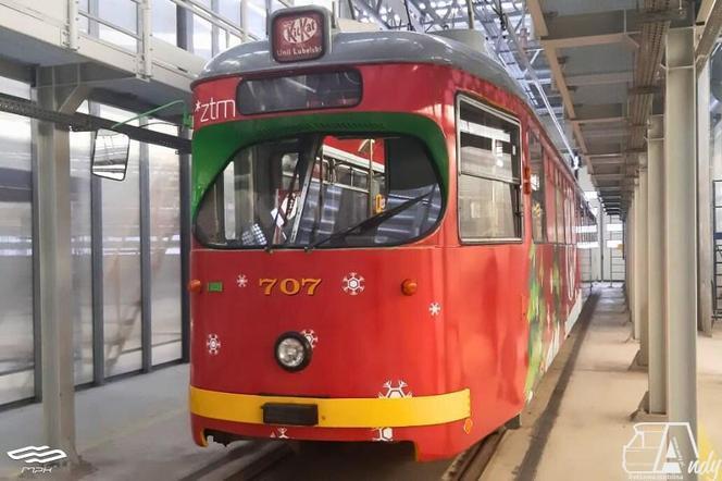 Świąteczny tramwaj KitKat