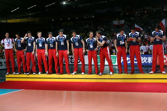 Siatkówka, siatkarze, reprezentacja Polski, MŚ 2006, podium, srebrny medal