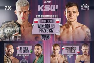 KSW 95 KOLEJNOŚĆ walk. KARTA walk gali w Olsztynie. Kto walczy dzisiaj 7.06.2024?