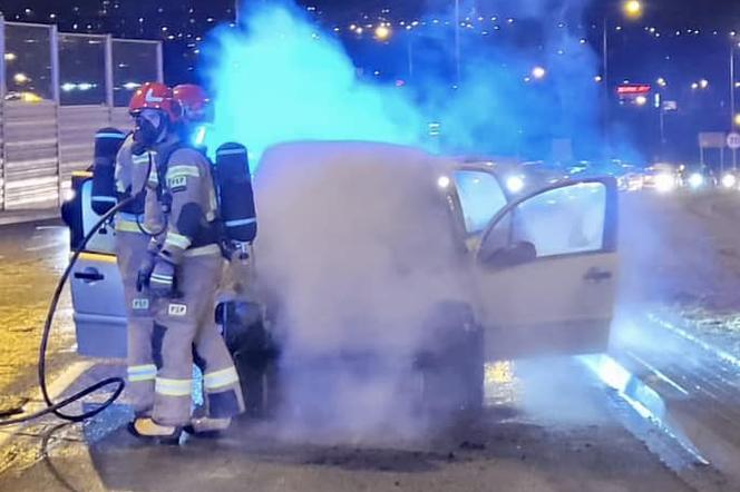 Pożar samochodu w Bielsku-Białej