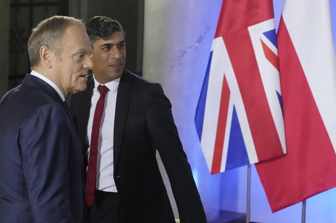 Premier RP Donald Tusk oraz premier Wielkiej Brytanii Rishi Sunak