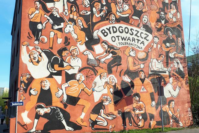 Mural na ul. Pięknej w Bydgoszczy