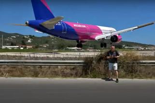 Najniższe lądowanie samolotu WizzAir w Skiathos w Grecji