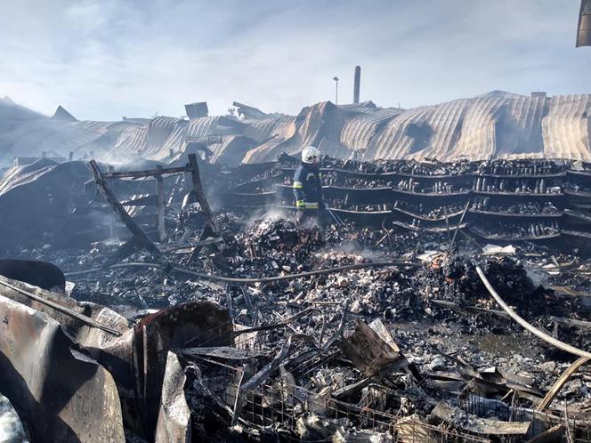 Pożar Biedronki w Rajgrodzie. Ogromne zniszczenia [ZDJĘCIA]