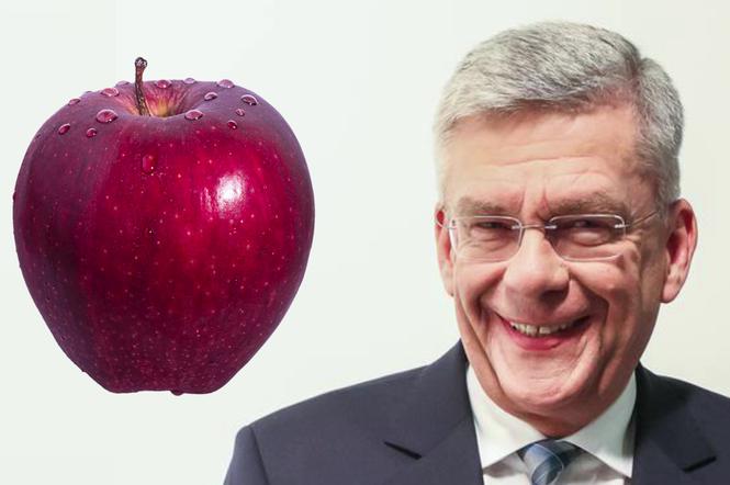 Stanisław Karczewski poleca jabłko na koronawirusa. 
