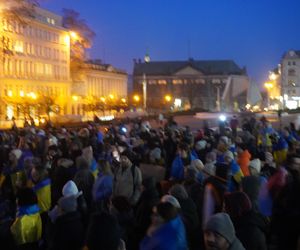 Manifestacja w trzecią rocznicę wybuchu wojny w Ukrainie