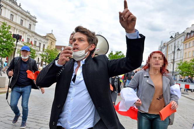 Michał Kołodziejczak, protest przedsiębiorców w Warszawie