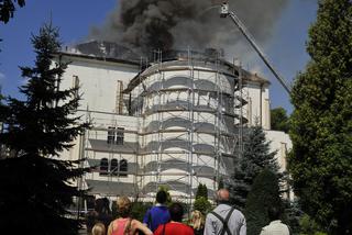 Pożar kościoła pod wezwaniem Chrystusa Króla na Targówku w Warszawie