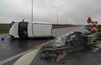 Wypadek na autostradzie w Kaszycach