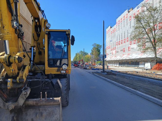 Budowa tramwaju na ul. Rakowieckiej w Warszawie