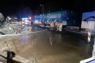 Burza w Pilchowicach. Woda zalała centrum wsi