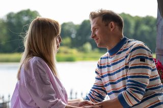 Barwy szczęścia odc. 3125. Łukasz (Michał Rolnicki), Agnieszka (Katarzyna Tlałka)