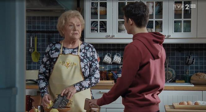 M jak miłość, odc. 1515: Barbara (Teresa Lipowska), Mateusz (Krystian Domagała)