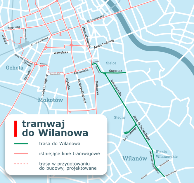 Rusza budowa tramwaju do Wilanowa. Kiedy pojadą nim pierwsi pasażerowie?