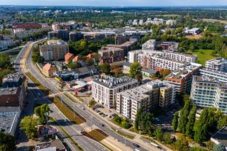 Kępa Mieszczańska we Wrocławiu - widok z drona