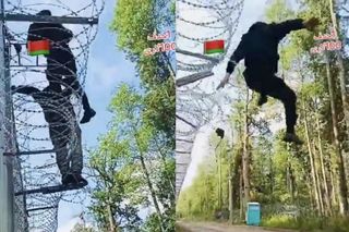 Migranci pokazali, jak forsują polsko-białoruską granicę. Służby zabrały głos