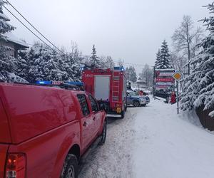 Wypadek w Zakopanem. Na drogach panują fatalne warunki