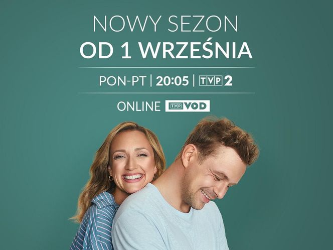 Barwy szczęścia nowy sezon. Asia (Anna Gzyra-Augustynowicz), Hubert (Marek Molak)