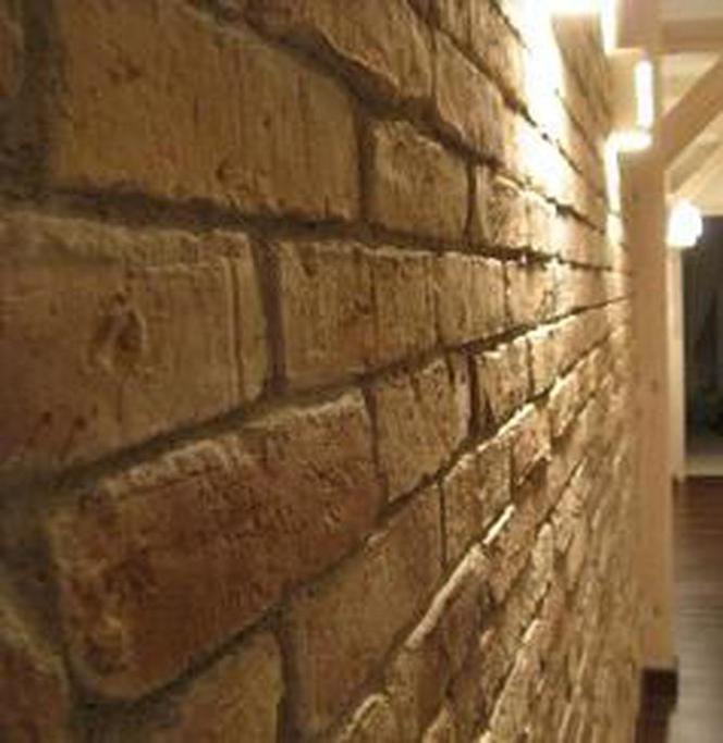 Stara cegła skalna na ścianie – inspiracje do wnętrz