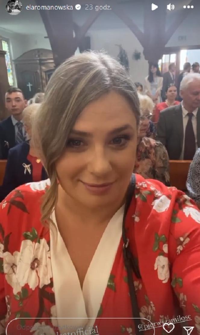 Pierwsza miłość po wakacjach 2023. Karolina Kazanowa (Elżbieta Romanowska) na planie