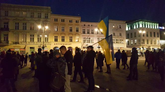 Bydgoszcz. Protest przeciwko wojnie w Ukrainie