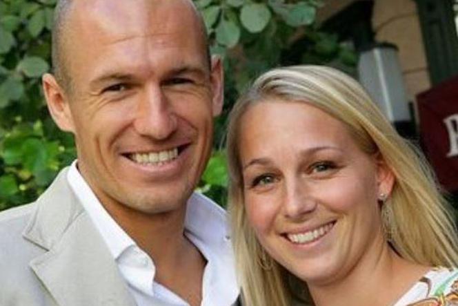 Arjen Robben z żoną Bernadien