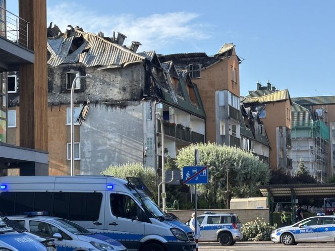 Tak wygląda miejsce pożaru w Ząbkach w piątkowy poranek 04.07.2025