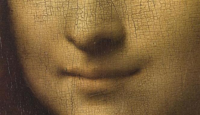 Fragment obrazu "Mona Lisa", Leonardo da Vinci 