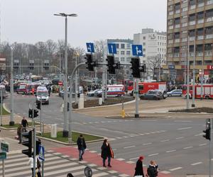 Wypadek na placu Rodła w Szczecinie