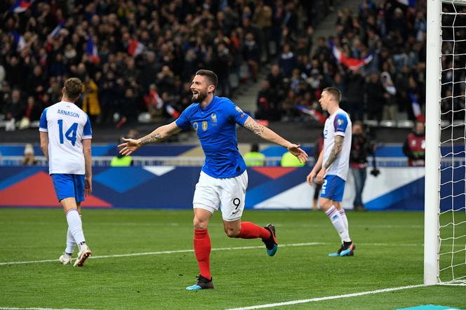 Olivier Giroud zdobył jedyną bramkę w ostatnim meczu Francji, z Islandią (1:0).
