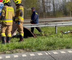Tragiczny wypadek na A2 pod Otwockiem. Jedna osoba nie żyje, są ranni