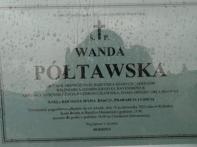 Ostatnie pożegnanie Wandy Półtawskiej. Kard. Dziwisz: "Księga jej życia została zamknięta"