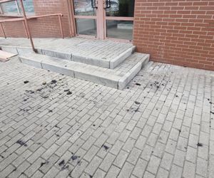 Budynek przy ul. Lubickiej po pożarze