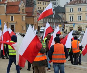 Protest rolników 20 marca w Lublinie. Przeszli ulicami miasta pod LUW
