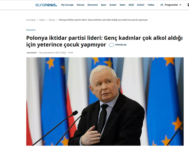 Kaczyński w tureckich mediach