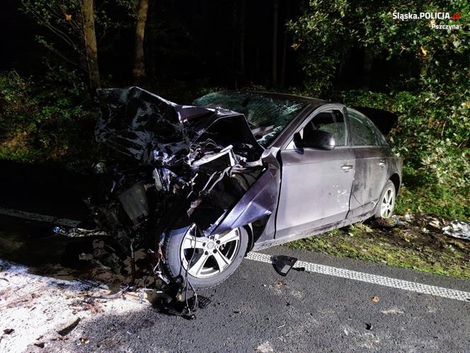 Koszmarny wypadek pod Pszczyną! Dwie osoby zginęły w zderzeniu fiata i audi [ZDJĘCIE, AKTUALIZACJA]