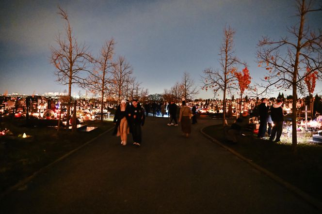 1 listopada na Cmentarzu Łostowickim w Gdańsku. Tak wygląda w dniu Wszystkich Świętych