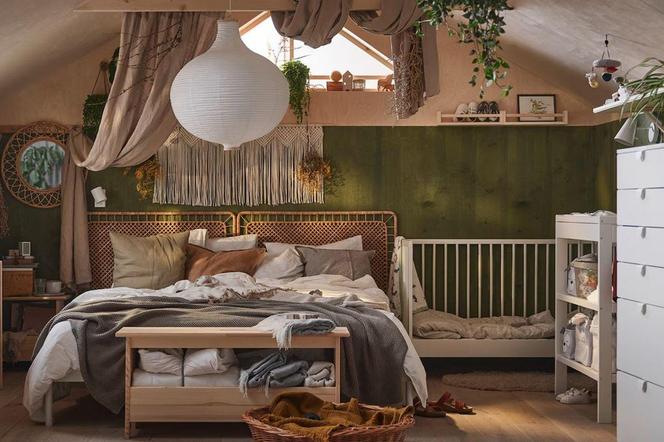 Sypialnia w stylu scandi boho