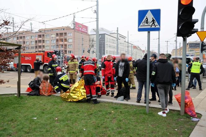 Wypadek w Szczecinie plac Rodła 