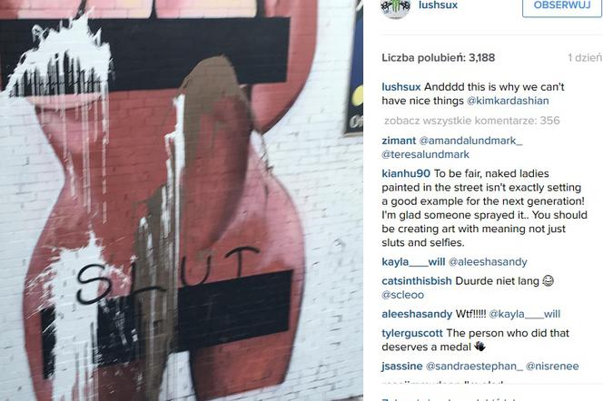 Kim Kardashian nagie selfie mural
