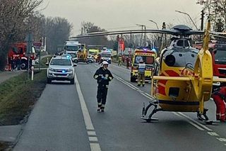 Wypadek w Adamowicach pod Kutnem