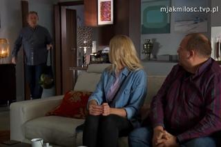 	M jak miłość. Jagoda (Katarzyna Kołeczek), Tadeusz (Bartłomiej Nowosielski), Staszek (Sławomir Holland)