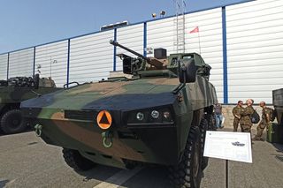 Rosomak z wieżą ZSSW-30, wyposażony w wyrzutnie PPK Spike